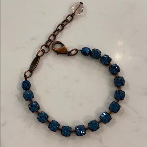 Sabika Denim Blue Crystal Bracelet